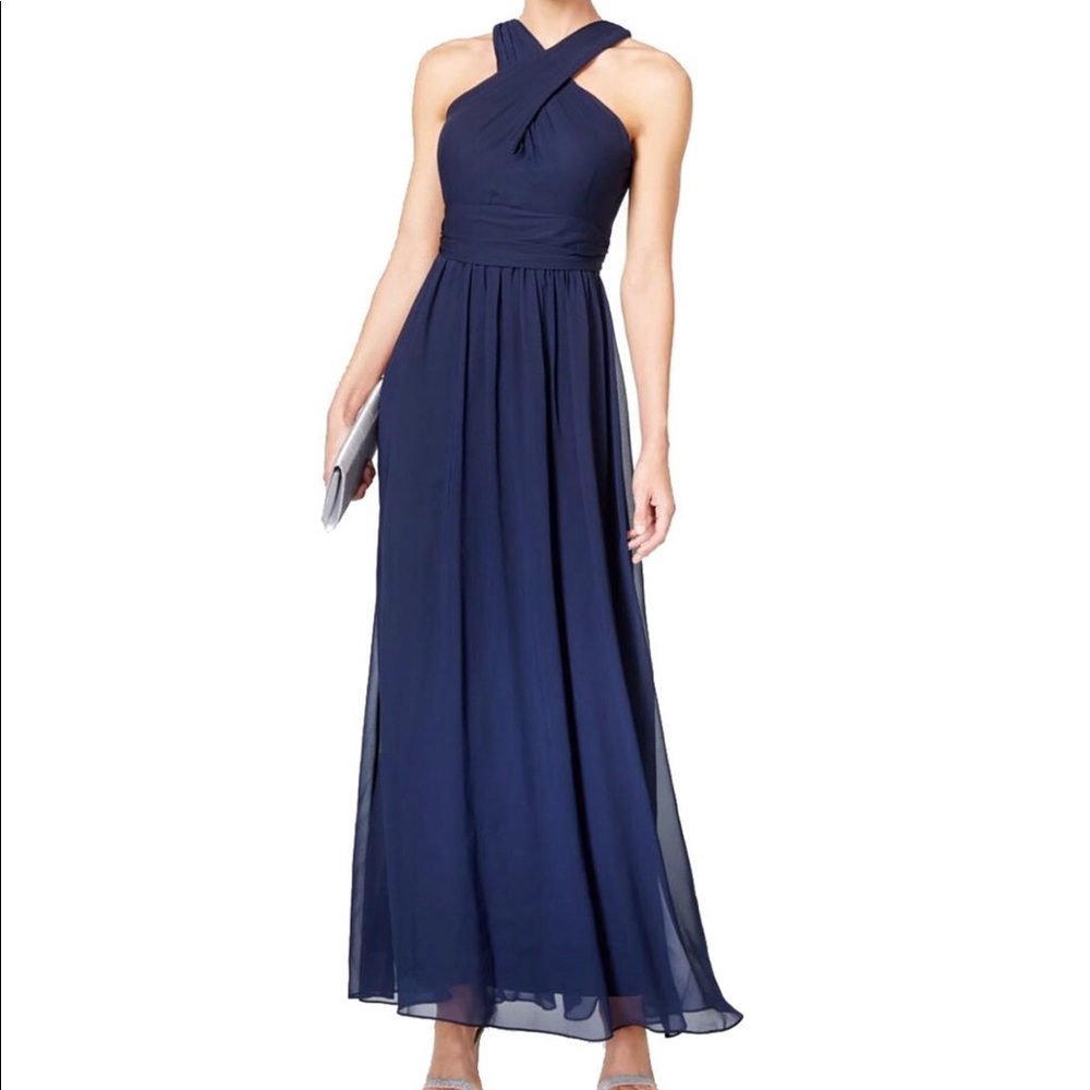 Adrianna Papell Chiffon Cross-front Dress Sz 12